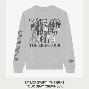 Taylor Swift Gray Crewneck Sweater The Eras Tour